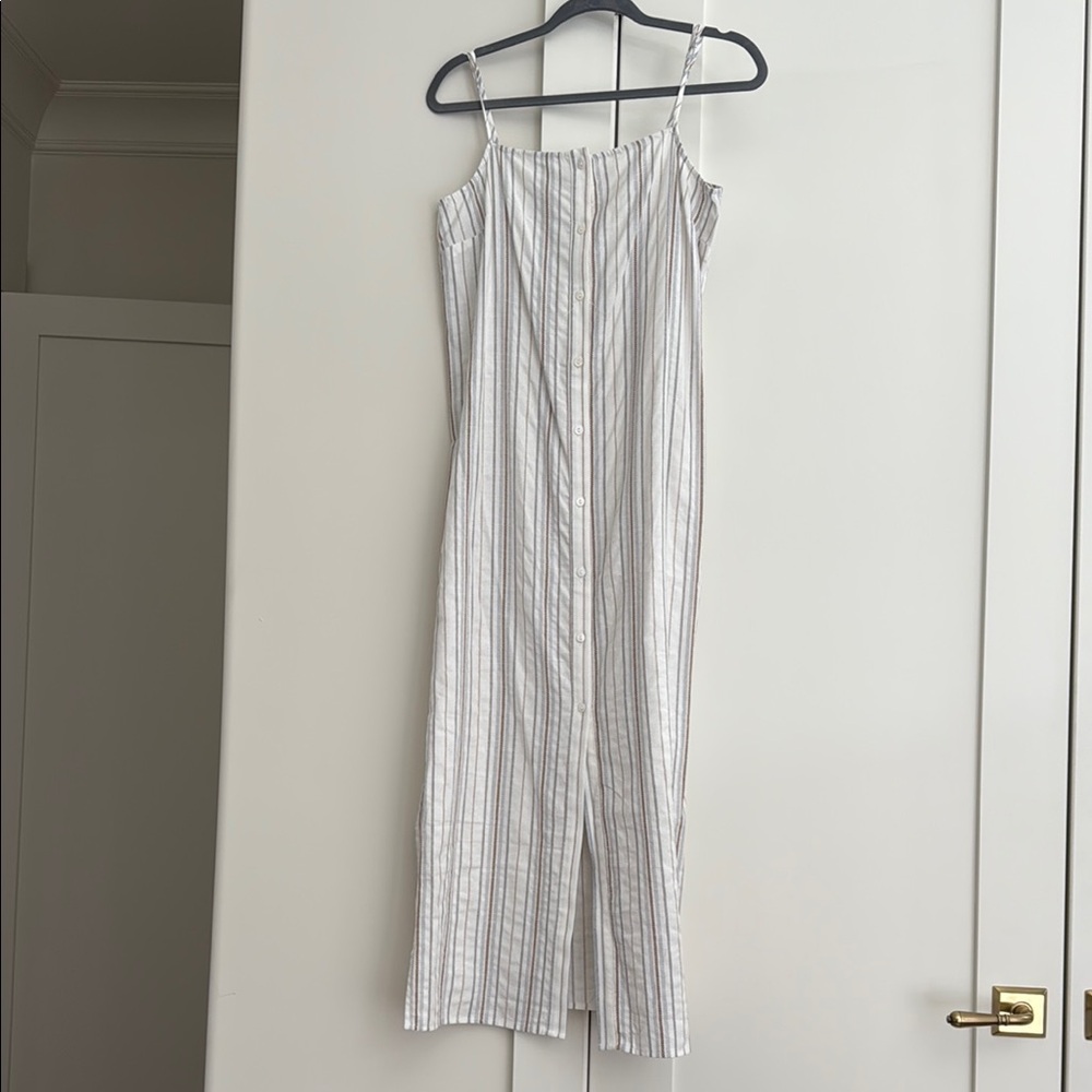 Striped Button-Down Maxi Dress